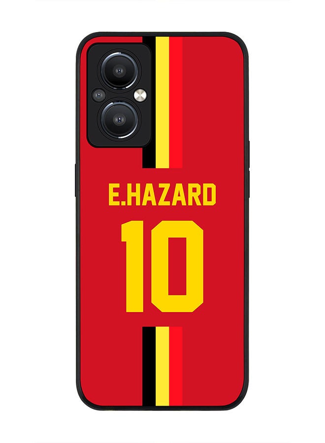Stylizedd Rugged Black edge case for OnePlus Nord N20 5G Slim fit Soft Case Flexible Rubber Edges Anti Drop TPU Gel Thin Cover - Football Team - Belgium Player Name - E.Hazard - Image 1