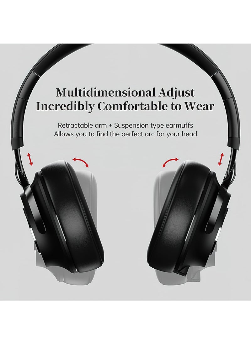 fingertime P1 Heavy Bass Wireless Bluetooth Headset for Sports, for Phone/PC Gaming Earpiece Bluetooth Headphones (Black) - Image 4