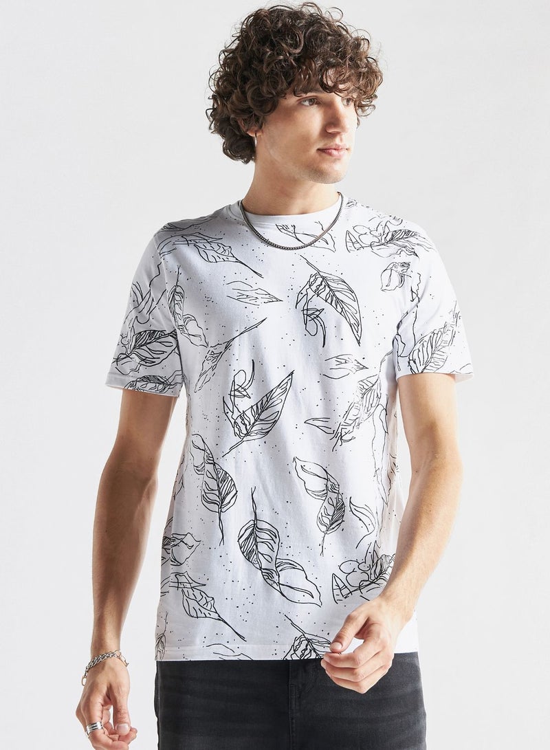 FAV All Over Print Crew Neck T-Shirt - Image 1