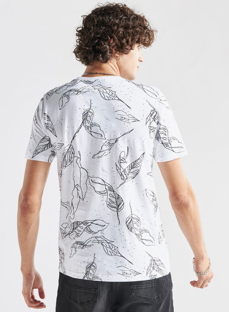 FAV All Over Print Crew Neck T-Shirt - Image 2