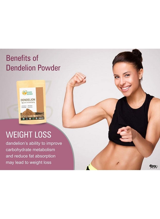 HERBS BOTANICA مسحوق جذر الهندباء العضوي لتنظيف الجسم ودعم صحة الجهاز الهضمي غني بالعناصر الغذائية ومضادات الأكسدة 100% طبيعي وصديق للنباتيين 1/2 رطل / 227 جرام - Image 5