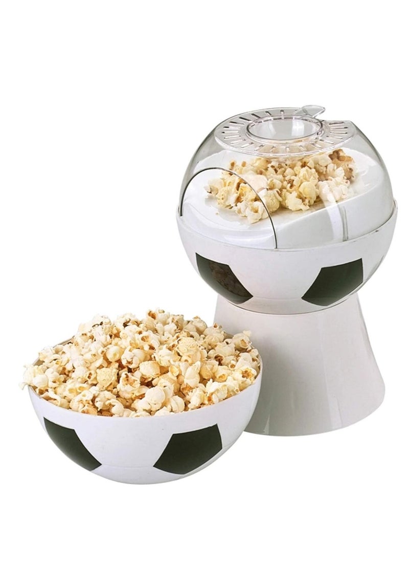 ELTRAZONE Hot Air Popcorn Maker, 1200W Soccer/Basketball/Volleyball Style Popcorn Machine, Healthy Oil-Free Popcorn, Perfect for Family Cinema Nights, Parties & Game Days (Football Style) - Image 3