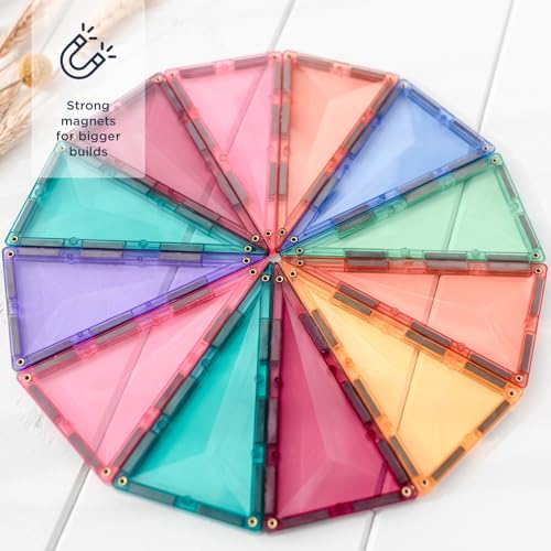 CONNETIX Magnetic Tiles Pastel Geometry Pack, 40 Pieces - Image 2