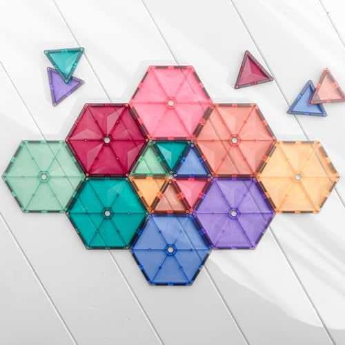 CONNETIX Magnetic Tiles Pastel Geometry Pack, 40 Pieces - Image 5