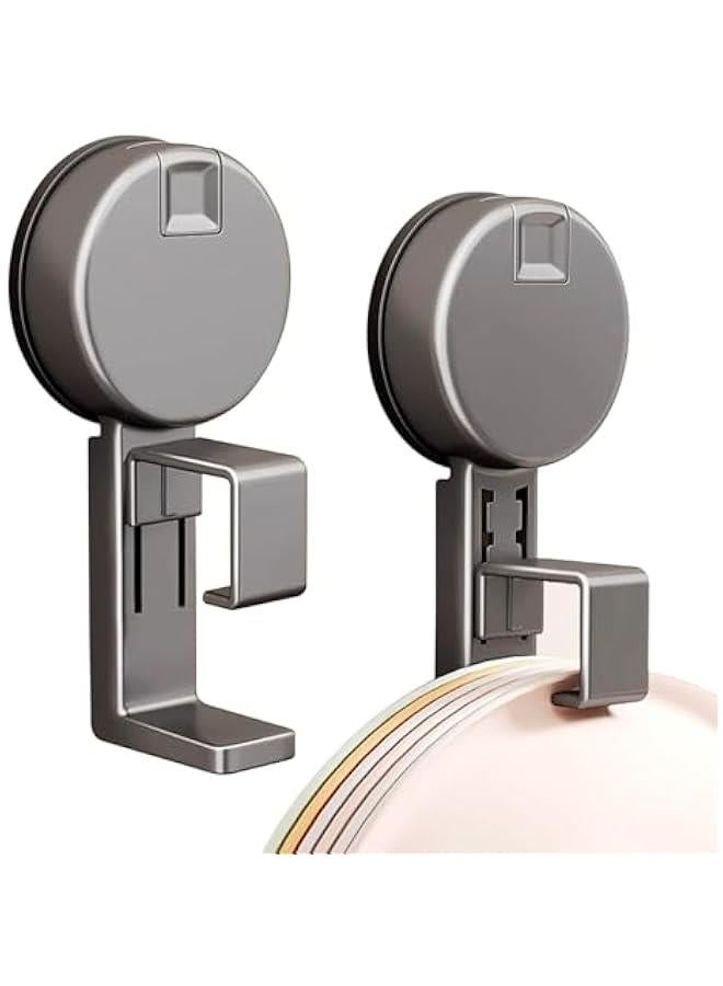 Wall Mounted Wash Basin Hook for Bathroom & Kitchen - Heavy Duty & Adjustable Size - Suitable for Any Basin - Gray - 2 Pack  - Image 1