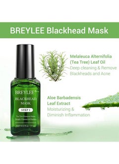 Breylee Blackhead Remover Mask, Tea Tree Oil Blackhead Pore Strips Mask Blackhead Removal Strpis Nose Strips Peeling Mask Deep Cleansing(17mL, 0.6 fl oz) (With 100 Pcs Strip Paper)  - Image 4