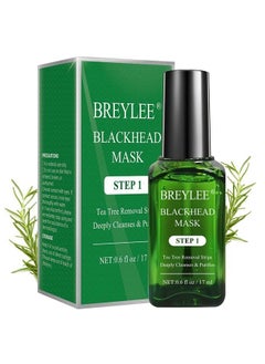Breylee Blackhead Remover Mask, Tea Tree Oil Blackhead Pore Strips Mask Blackhead Removal Strpis Nose Strips Peeling Mask Deep Cleansing(17mL, 0.6 fl oz) (With 100 Pcs Strip Paper)  - Image 1