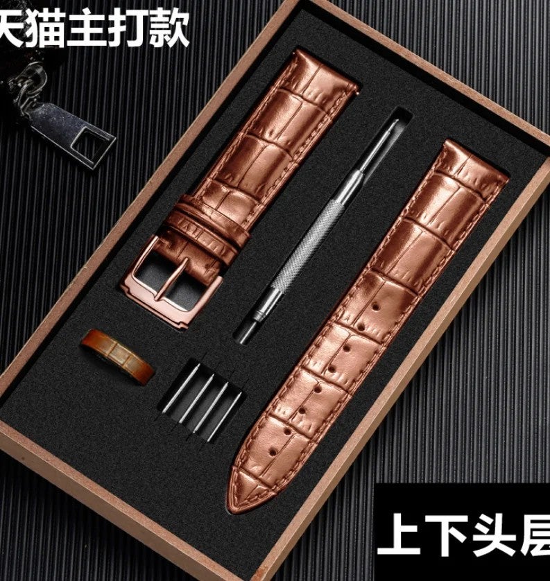 Bluejw Universal Replacement Leather Watch Strap Leather Watchband for Men Women 18mm  20mm  22mm Watch Band - Image 5