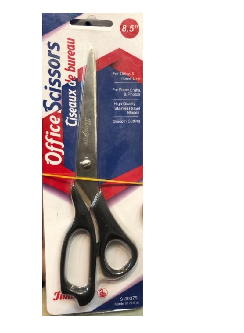 Flamingo Office Scissors 21cm Black - Image 1