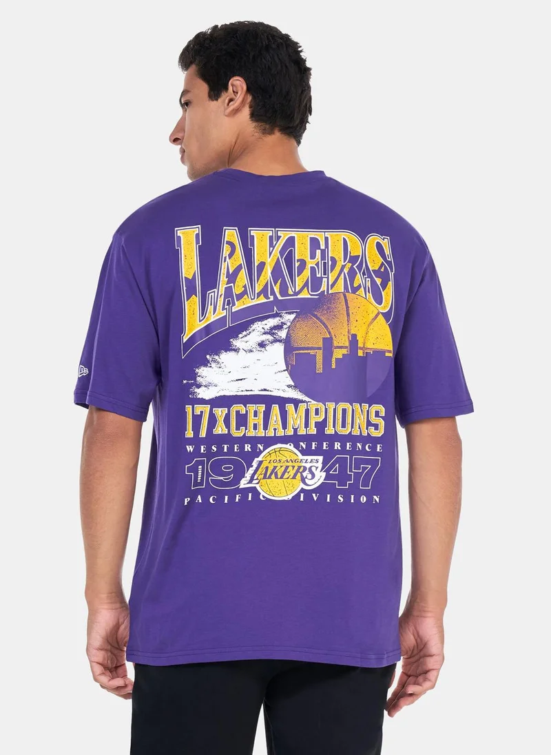NEW ERA Men's NBA Los Angeles Lakers Championship T-Shirt
