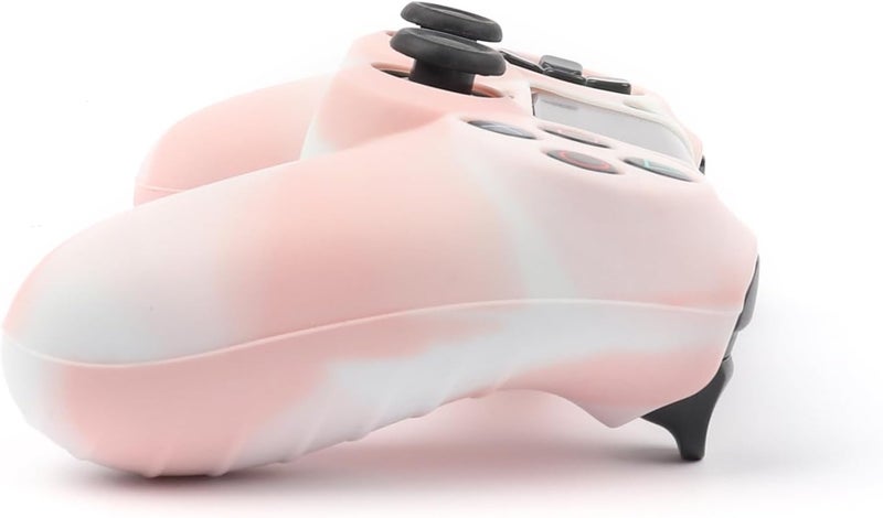 RALAN Pink Controller Skin Protector - Silicone Cover Compatible with PS4 Slim/PS4 Pro Controller (6 Pro Thumb Grips, 2 Skull Cap Grips)(Camouflage Pink + White Pink) - Image 5