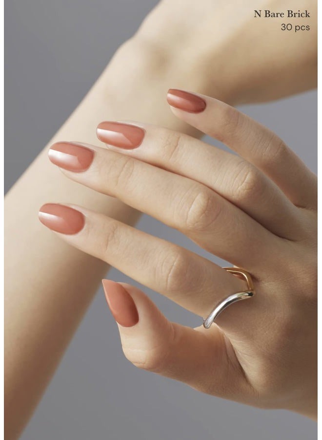 ohora شرائط أظافر هلام شبه معالجة (N طوب عاري) - تعمل مع أي مصابيح UV/LED، جودة صالون، تدوم طويلاً، سهلة التطبيق والإزالة - تشمل 2 وسادة تحضير، مبرد أظافر وعصا خشبية - Image 4