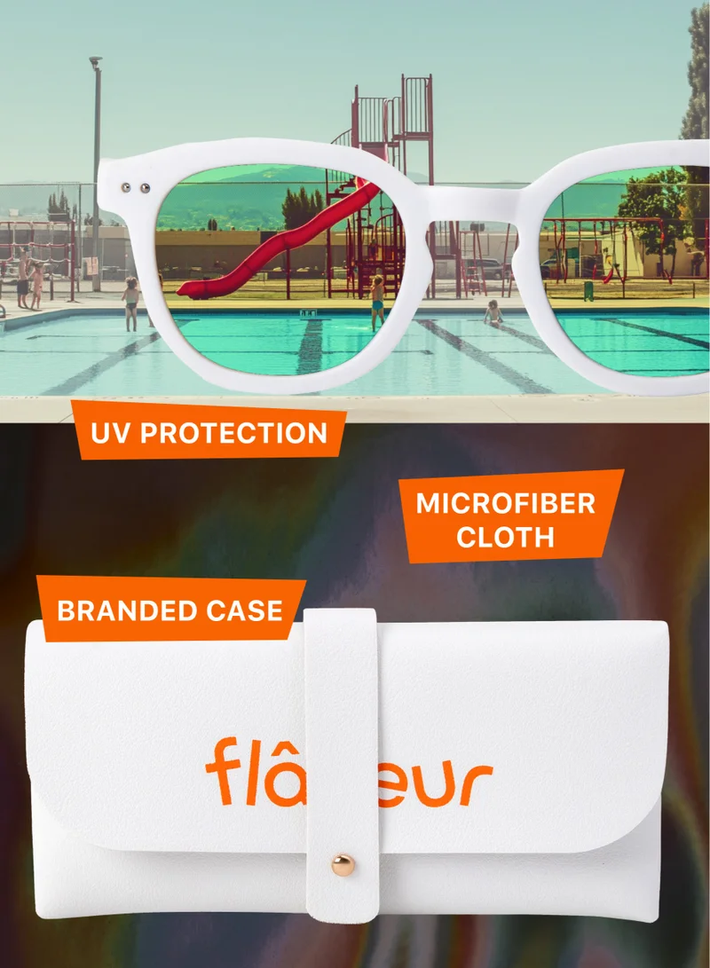 flâneur Flaneur Kids Polarized Sunglasses - Kids Fashion Sunglasses for Girls & Boys, UVA and UVB Protection, Trendy Kids Eyewear, Scratch Resistant, Perfect for Beach, Travel, Sunglasses for Children 3 - 12