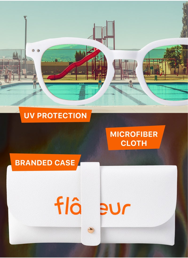 flâneur - Flaneur Kids Polarized Sunglasses - Kids Fashion Sunglasses for Girls & Boys, UVA and UVB Protection, Trendy Kids Eyewear, Scratch Resistant, Perfect for Beach, Travel, Sunglasses for Children 3 - 12 - Image 1