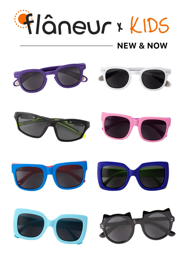 flâneur Flaneur Kids Polarized Sunglasses - Kids Fashion Sunglasses for Girls & Boys, UVA and UVB Protection, Trendy Kids Eyewear, Scratch Resistant, Perfect for Beach, Travel, Sunglasses for Children 3 - 12