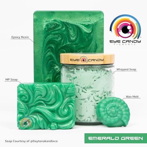 Eye Candy Pigments Premium Green Mica Powder - Matcha Green (25gr) - for Epoxy, Resin, Soap, Paint, Woodworking, Acrylic Pouring, Bath Bombs, Fishing Lures - DIY Arts and Crafts Additive - Image 2