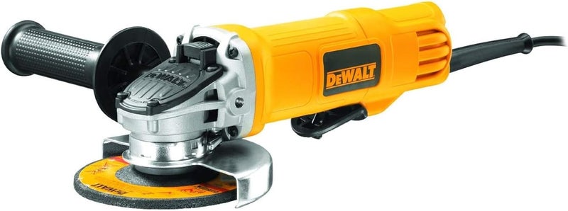 DEWALT Angle Grinder, 115Mm, 900W, Convenient Paddle Switch, Fully Leaded Stator Windings, Ball Bearing Design, Pop Off Brushes, Abrasion Protected Motor, Yellow/Black - Dwe4120-B53 - Image 1