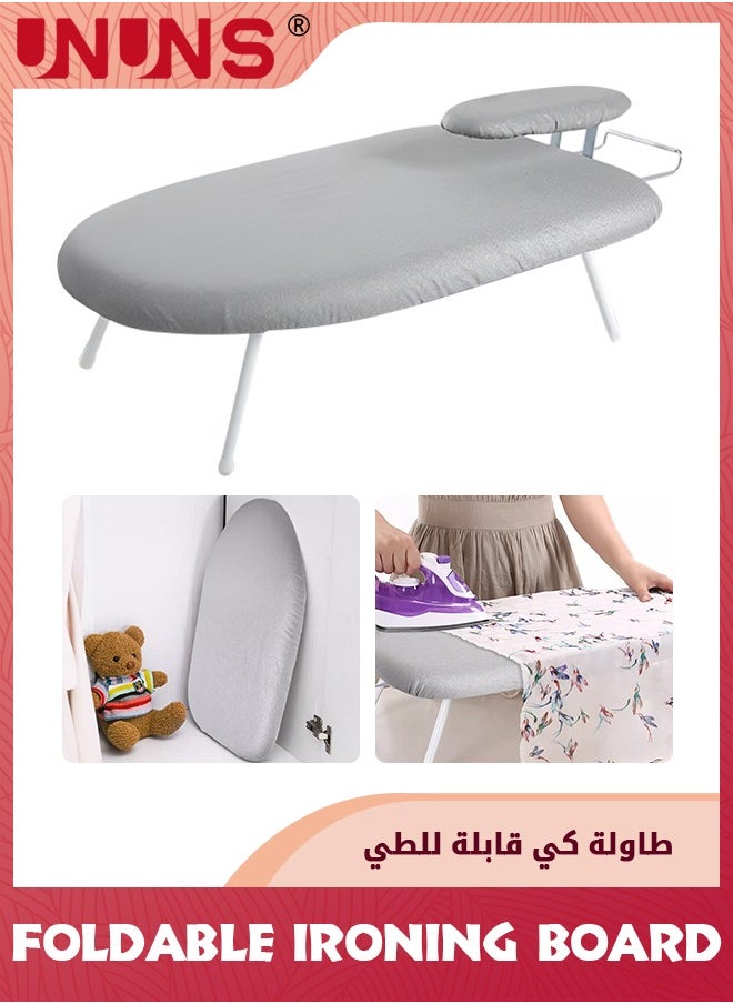 UNUNS Tabletop Ironing Board,Folding Tabletop Ironing Board With Fixed Sleeve And Iron Holder,Portable Folding Mini Iron Board For Sewing,Household,Craft Room,Dorm  - Image 1