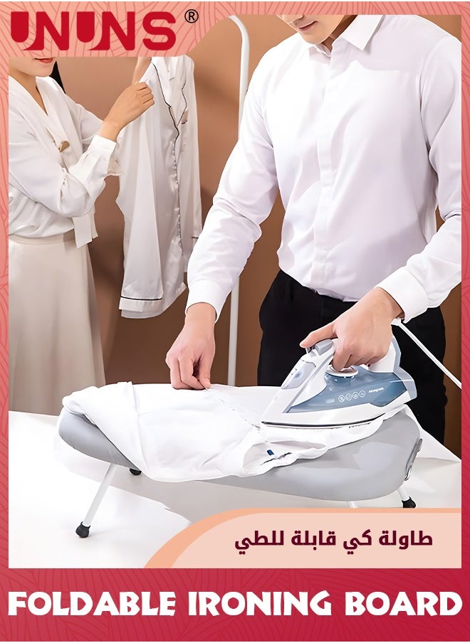 UNUNS Tabletop Ironing Board,Folding Tabletop Ironing Board With Fixed Sleeve And Iron Holder,Portable Folding Mini Iron Board For Sewing,Household,Craft Room,Dorm  - Image 2