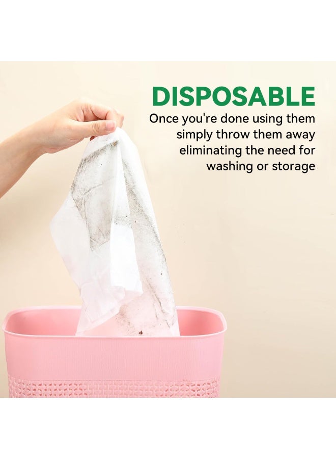 2-Pack Disposable Floor Cleaning Wipes Lemon Flavor, 24PCS Total Extra Large 40x60cm Wet Floor Wipes, 40G Non-Woven Mop Sheets, Germ Reduction for Tile, Wood & Multi-Surface Use - Image 3