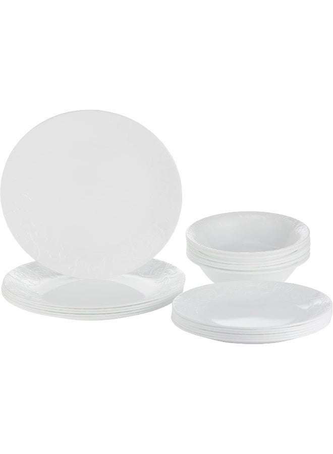 Corelle طقم أدوات المائدة كوريل بيلا فايينزا 18 قطعة أبيض - Image 1