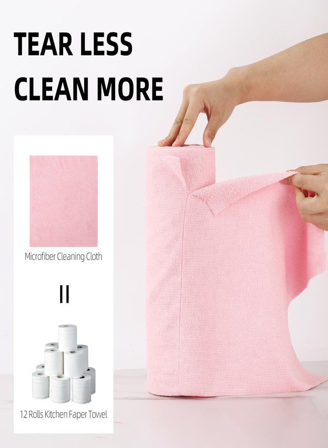 Tecbeauty Microfiber Cleaning Cloth Roll -100 Sheet Microfiber Towels for Car Drying, Housekeeping Supplies, Ultra Absorbent Dish Rags 12x12 inch, Reusable - Image 3