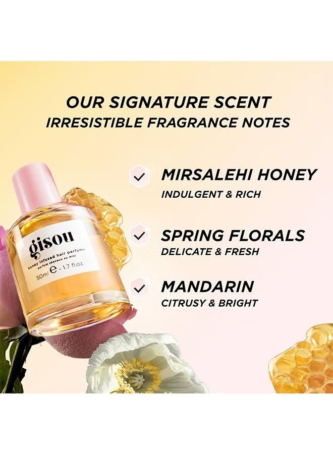 Gisou Honey Infused Hair Perfume 50ML, Enriched Delicate Hair Oil, Nourishing And Hydrating Hair Shine Spray, 1.7oz - Image 2