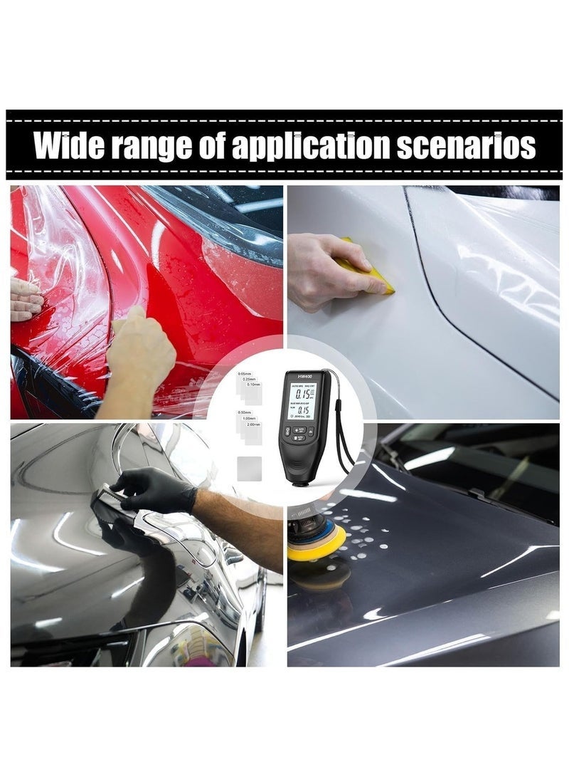 Bukela Professional Automotive Paint Thickness Gauge HW400 | 0-2000μm high-precision metal/wood multi-substrate detection | Anti-Slip Portable Coating Thickness Gauge | Workshop & outdoor dual-purpose, efficient quality inspection instrument - Image 4