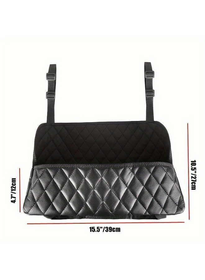 Bling Crown Decoration Car Seat Back Storage Bag, Auto Organizer Bag For Women - Image 2