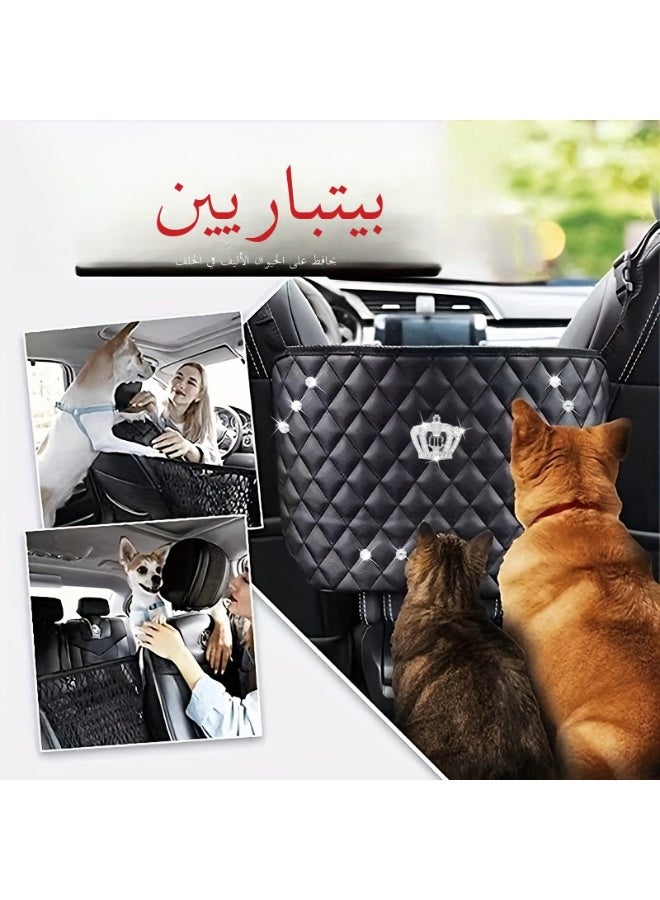 Bling Crown Decoration Car Seat Back Storage Bag, Auto Organizer Bag For Women - Image 5