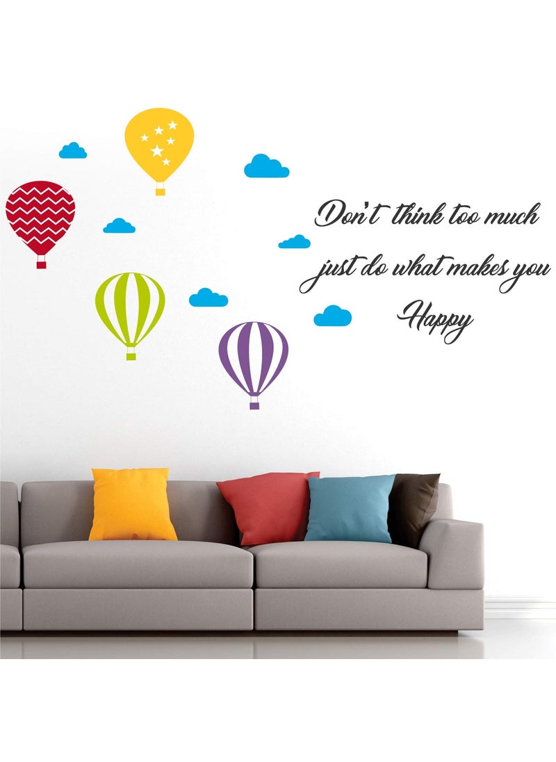 StickMe - StickMe 'Just Do What Makes You Happy - Office - Inspirational - Motivational - Quotes - Wall Sticker' -SM699 (Multi Colour, Vinyl - 175cm X 100 cm) - Image 1