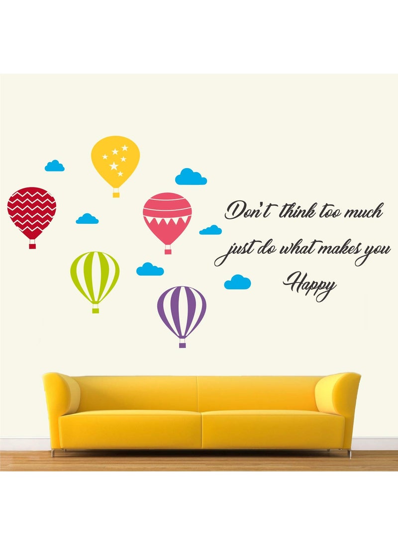 StickMe - StickMe 'Just Do What Makes You Happy - Office - Inspirational - Motivational - Quotes - Wall Sticker' -SM699 (Multi Colour, Vinyl - 175cm X 100 cm) - Image 1