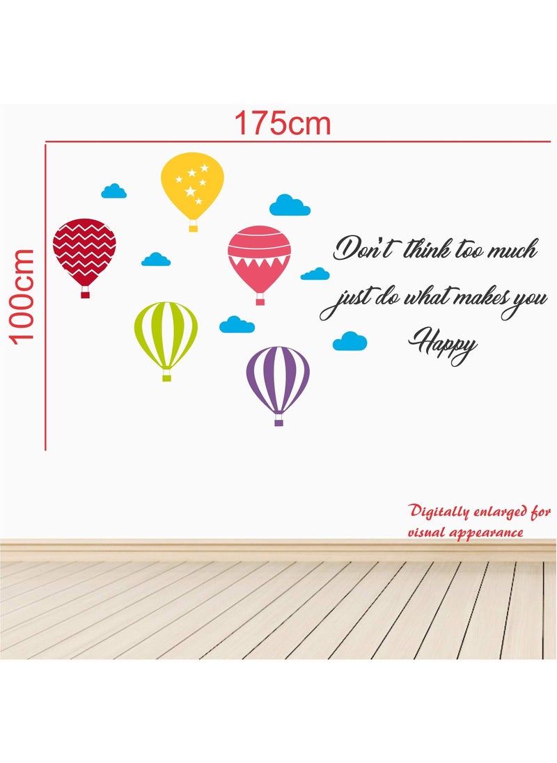 StickMe - StickMe 'Just Do What Makes You Happy - Office - Inspirational - Motivational - Quotes - Wall Sticker' -SM699 (Multi Colour, Vinyl - 175cm X 100 cm) - Image 1