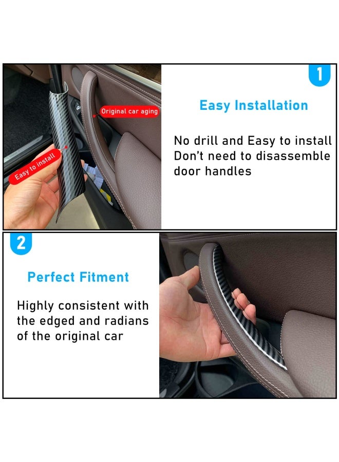 TTCR-II TTCRII Compatible with BMW 3 Series F30 Door Handle Covers 4 Series 2 Pcs Door Handle Wraps Fit BMW 328i 330i 335i F30F31 20122018 and 428i 435i F32 20142017 Not Real Carbon - Image 5