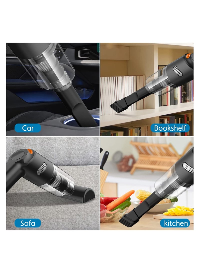 SYOSI Car Handheld Vacuum, 10000PA Suction, Wireless Vacuum Cleaner with Low Noise, Car Vacuum Cordless Rechargeable, Portable Compressed Air Duster for Car and Home - Image 4