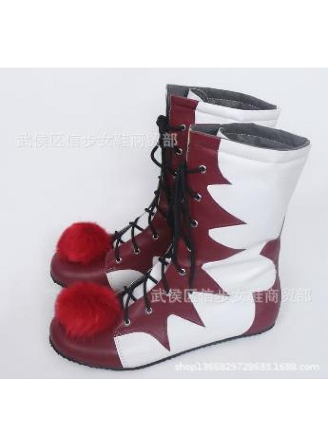 Autumn And Winter New Export Boots Women's Fur Ball Color Matching Front Lace Up Size 30-33 Large Size 40-52