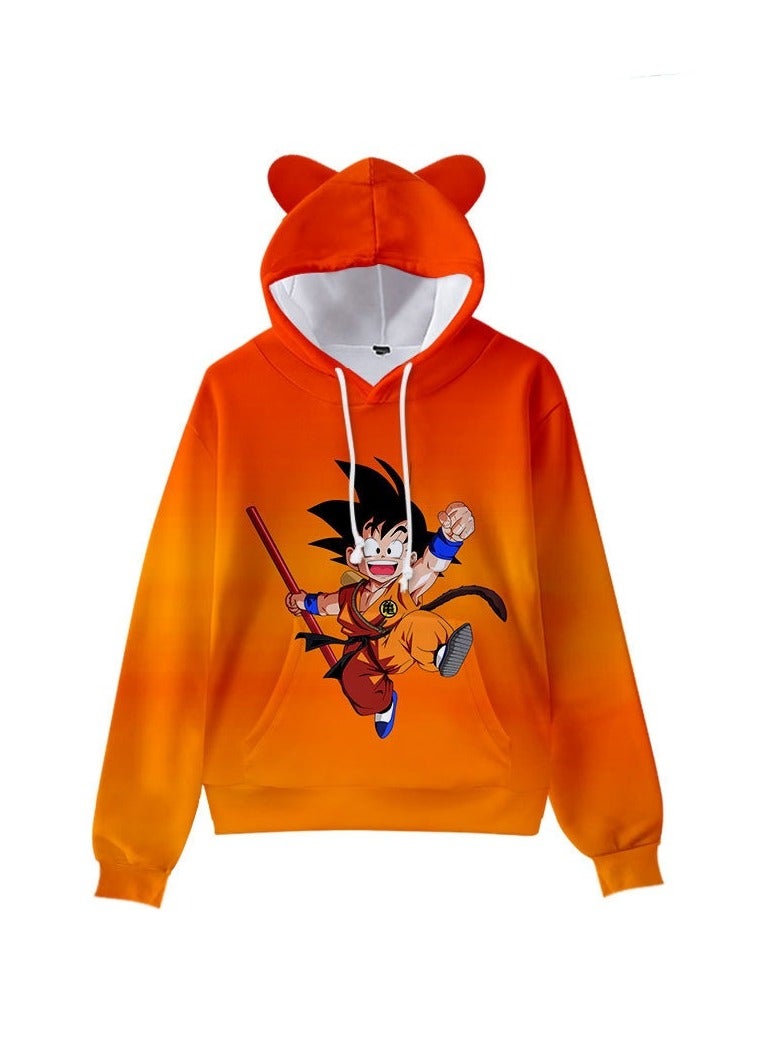 KUYING New Dragon Ball Printed Children's Cat Ear Hoodie  - Image 1