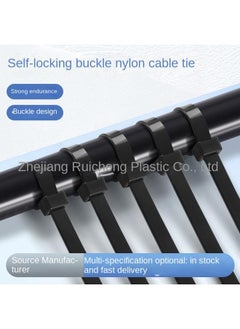 Bluejw Black Cable Tie Manufacturers Wholesale Black And White 3X100 150200 4*200 Plastic Rolled Belt Cable Tie  - Image 3