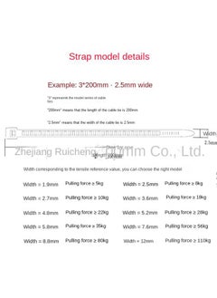 Bluejw Black Cable Tie Manufacturers Wholesale Black And White 3X100 150200 4*200 Plastic Rolled Belt Cable Tie  - Image 4