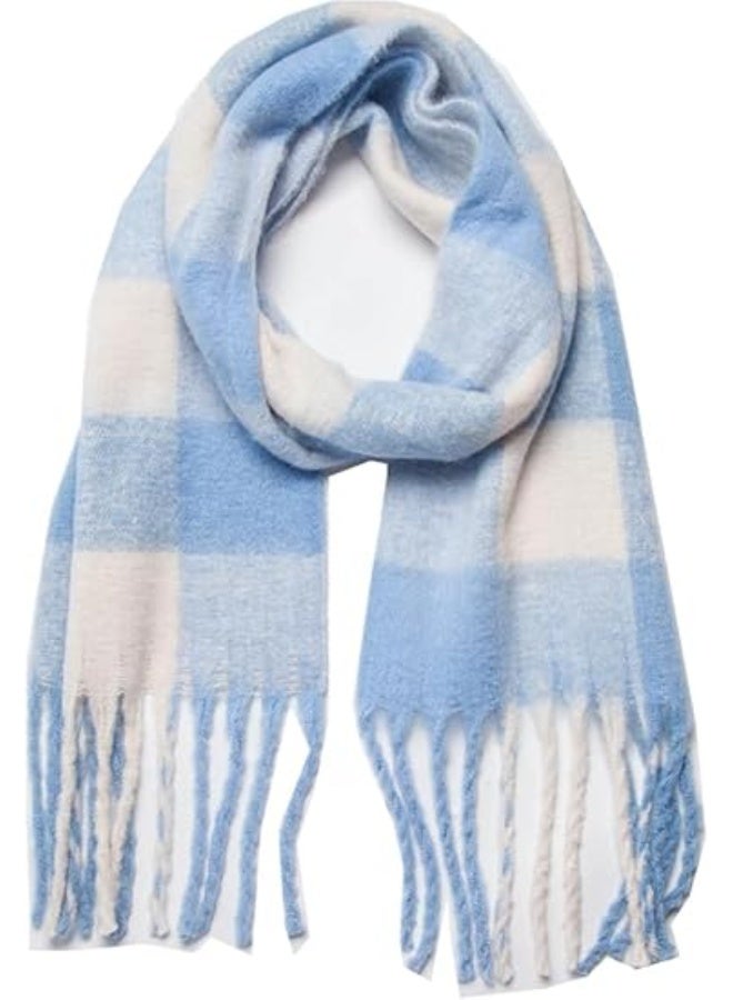 النساء الكشمير كبيرة ملونة التحقق من الوشال، الشتاء دافئ لف الوشال - Image 1