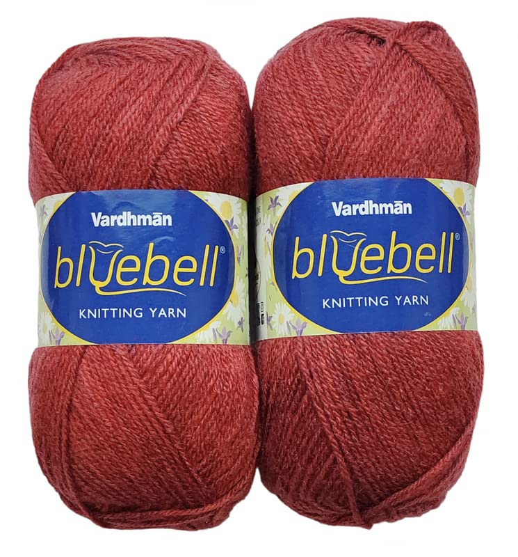 KYSS Vardhman Bluebell 400 GM 1 Ball 100 GM Each Wool Ball Hand Knitting WoolArt Craft Soft Fingering Crochet Hook Yarn Needle Acrylic Knitting Yarn Thread Dyed Shade No89 - Image 1