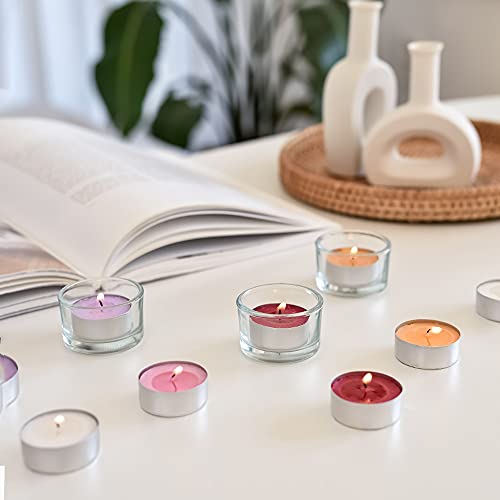COCODOR Scented Tealight Candles/Tea Rose / 100 Pack / 4-5 Hour Extended Burn Time/Made in Italy, Cotton Wick, Scented Home Deco, Fragrance, Mother's Day - Image 5