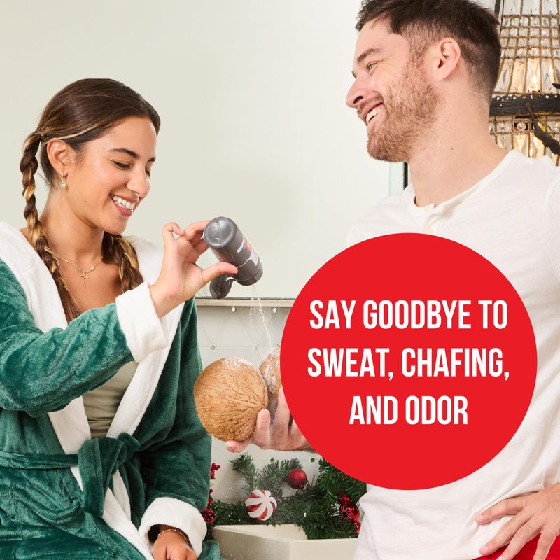 HAPPY NUTS Comfort Powder Deodorant For Men: Anti-Chafing Sweat Defense, Odor Control, Aluminum-Free, Perfect Stocking Stuffer Gift for Men's Private Parts 4 oz (1 Pack), Original Scent - Image 2