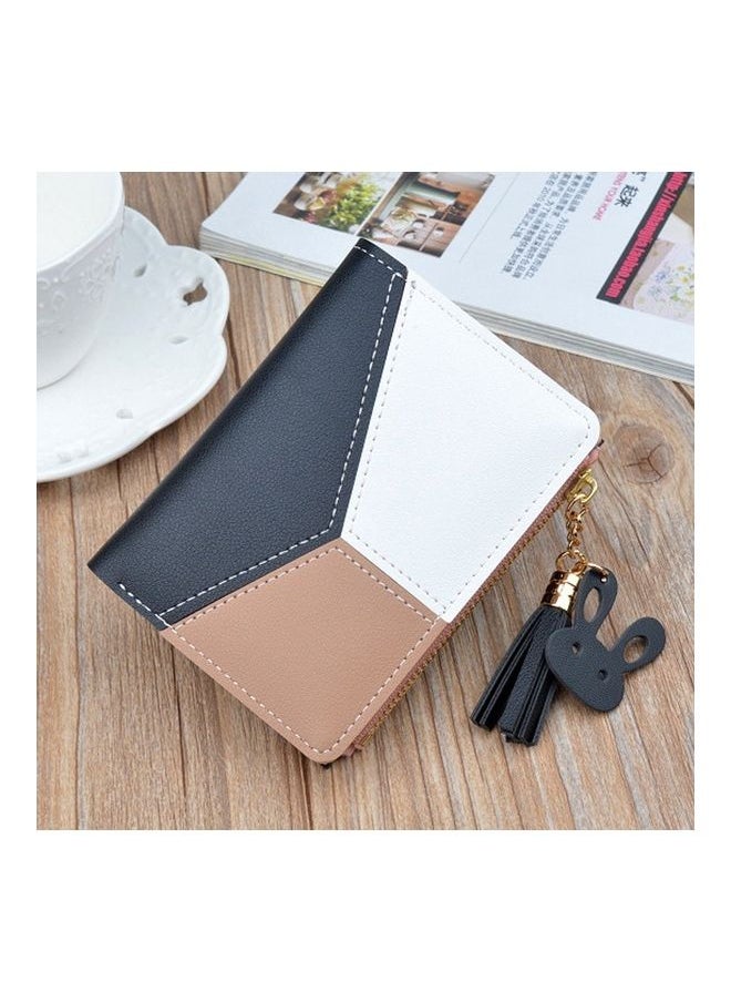 NIBEMINENT PU Zipper Wallet Black/White/Brown  - Image 1