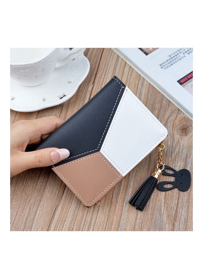 NIBEMINENT PU Zipper Wallet Black/White/Brown  - Image 2