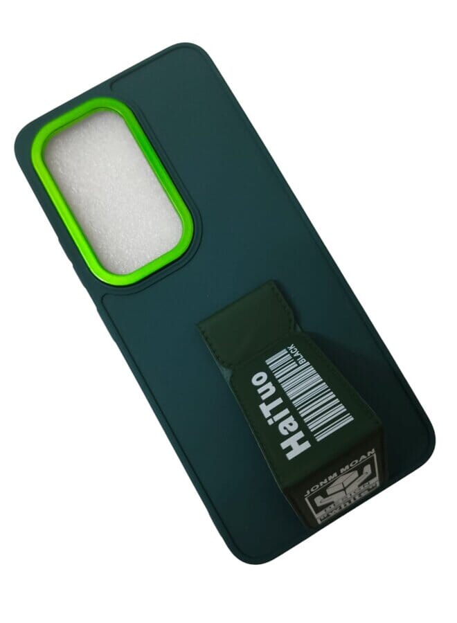 Case Cover For Hot 50 Pro Plus With Magnetic Hand Grip Green/White - Image 1