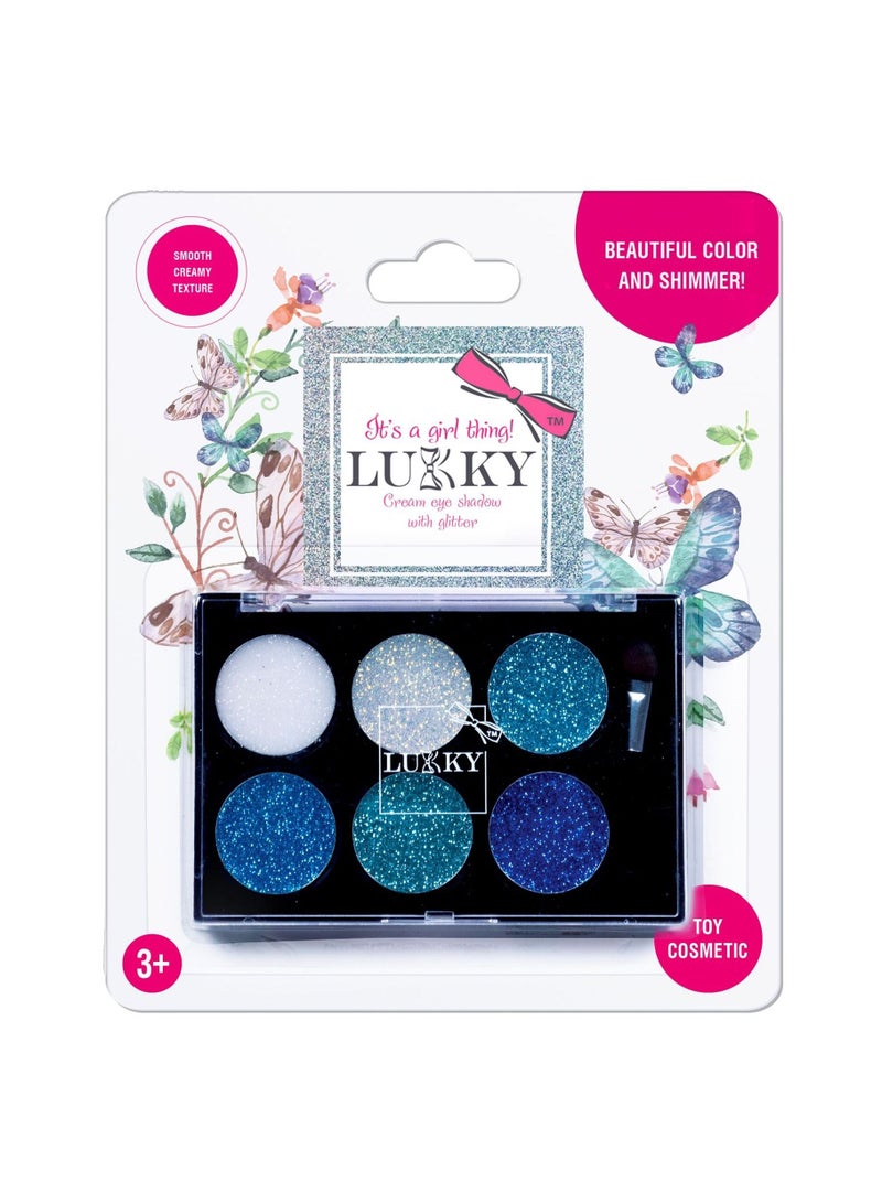 Lukky Eye Shadow Cream with Glitter with Brush Applicator WPB 6ml - Image 2