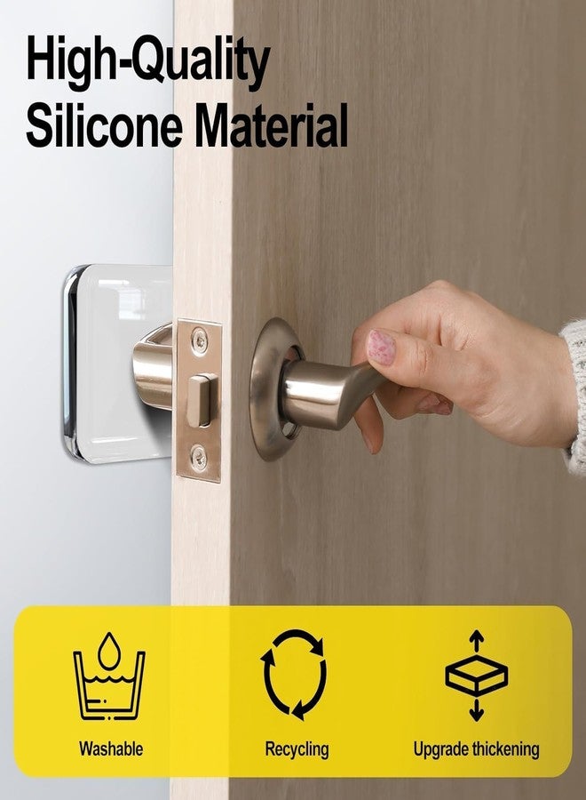 WICHARSH Door Stopper Silicone Handle Bumpers Self Adhesive Wall Protector Door Knob Stops for Wall Furniture Accessories [6PCs] - Image 2