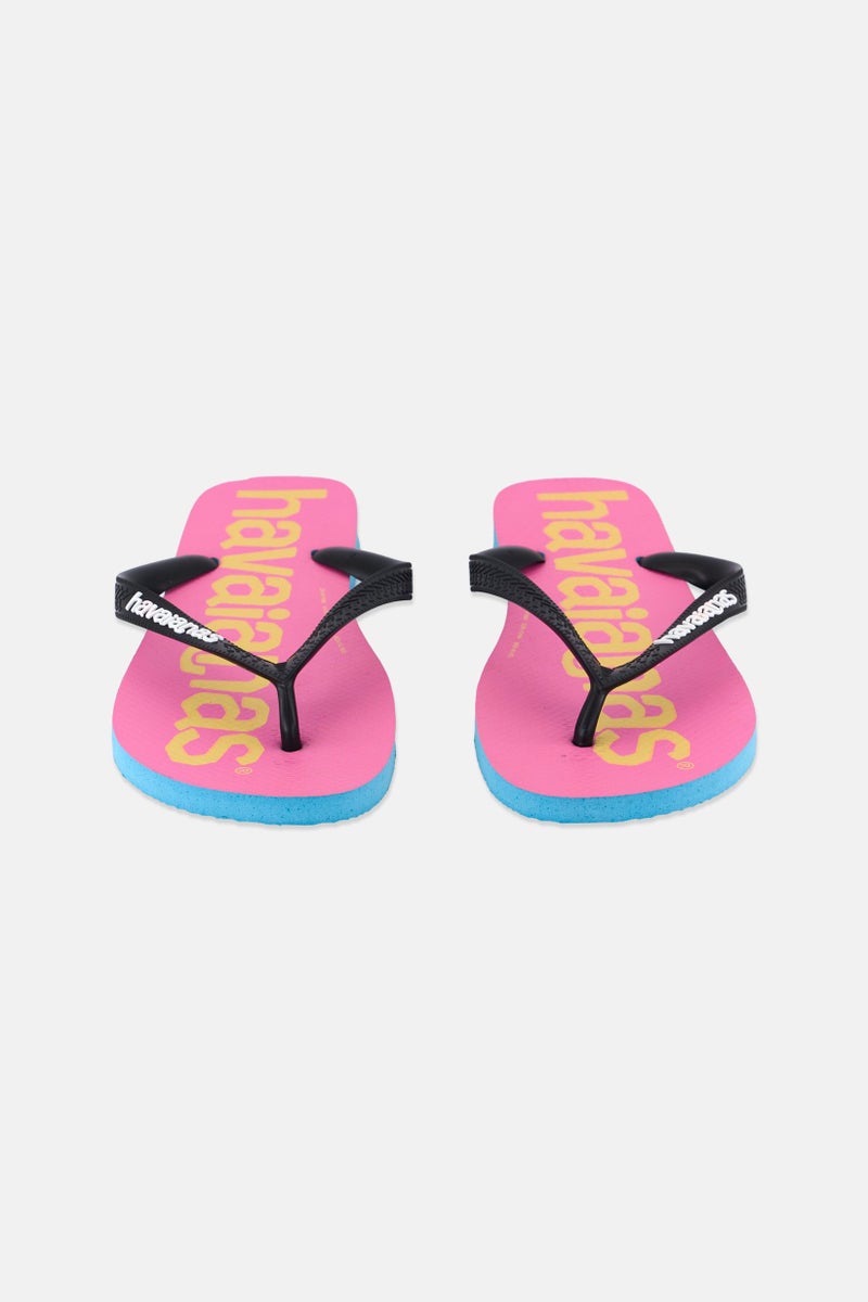 havaianas Unisex Brand Logo Slip On Slippers, Black  - Image 4