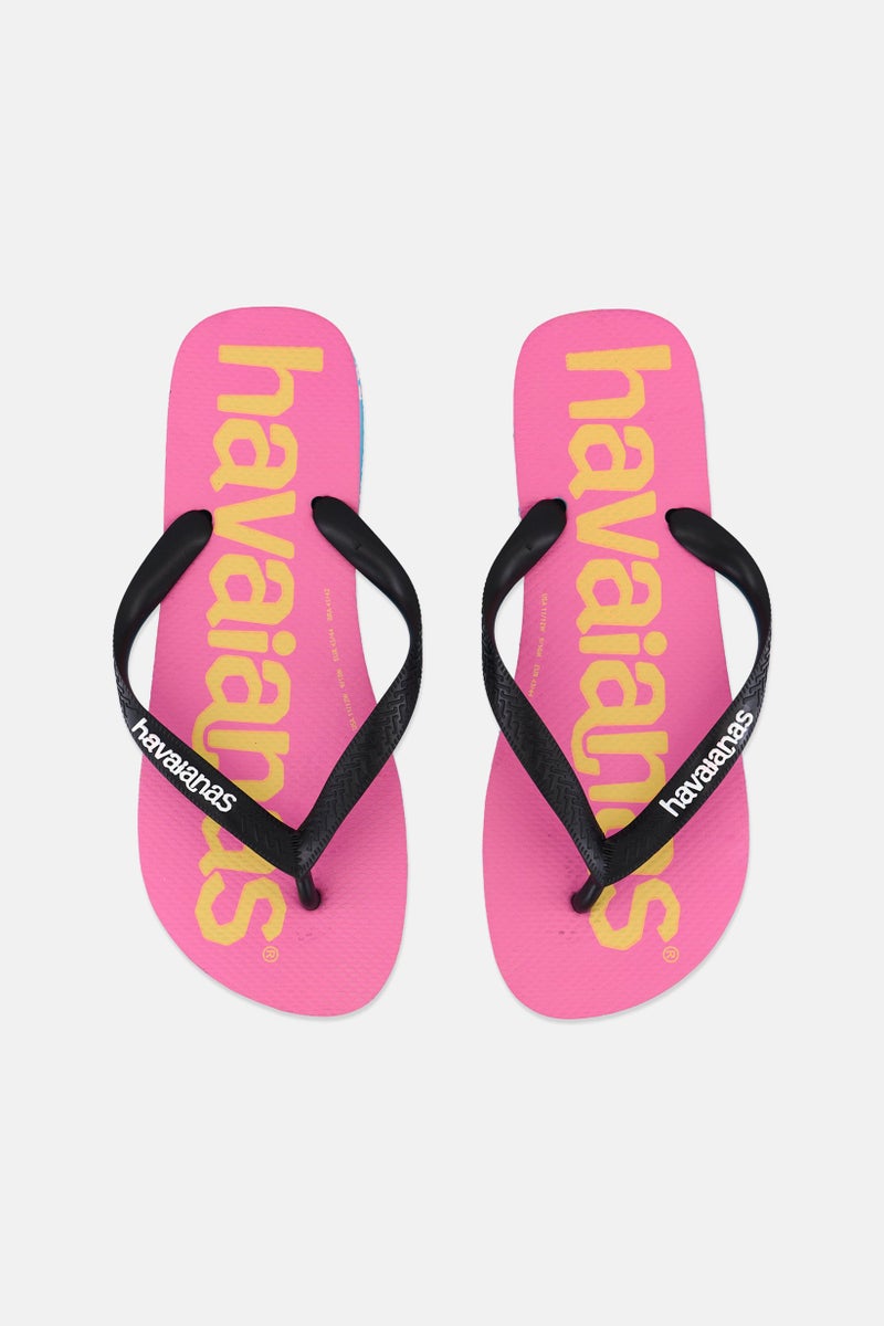 havaianas Unisex Brand Logo Slip On Slippers, Black  - Image 2